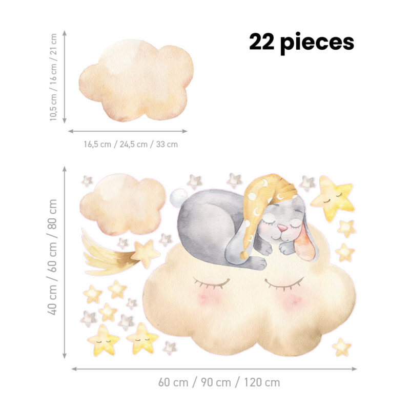 Wall Stickers UAE – Dreaming Bunny | HIA Workshop® - Image 2