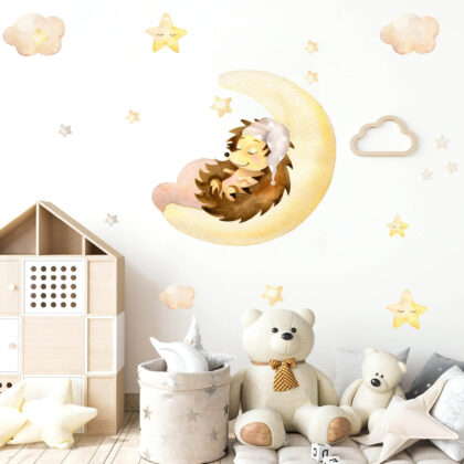 Kids Wall Stickers – Dreaming Hedgehog | HIA Workshop®