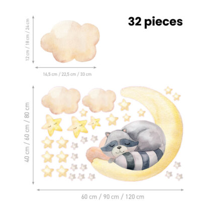Wall Stickers UAE – Dreaming Raccoon | HIA Workshop®