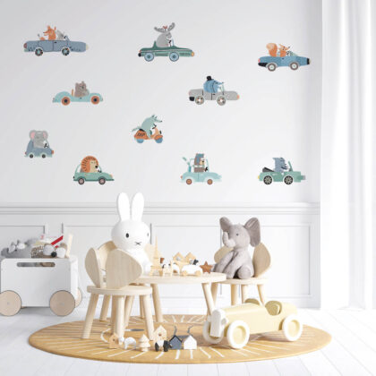 Kids Room Wall Decals – Driving Friends