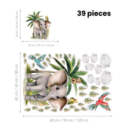 Kids Room Wall Decals – Elephant’s Safari Adventure | HIA Workshop®