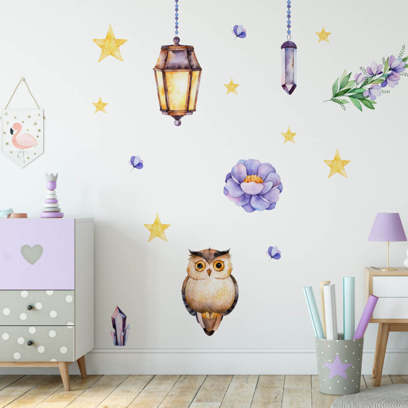 Children’s Wall Stickers – Floral Owl