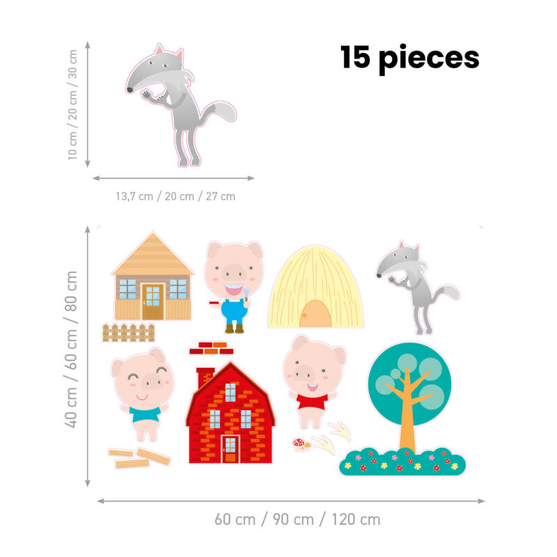 Kids Wall Stickers – Gentle Little Piglets - Image 2