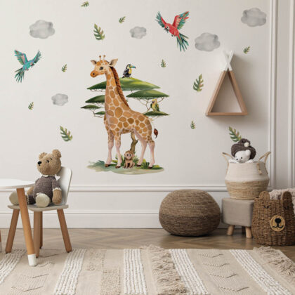 Wall Stickers for Kids Room – Giraffe’s Safari Adventure | HIA Workshop®