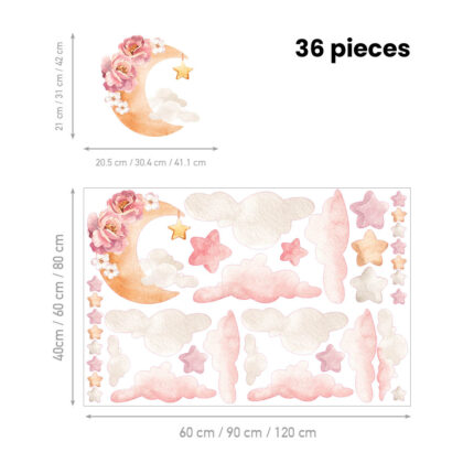 Children’s Wall Stickers – Girly Moonlight