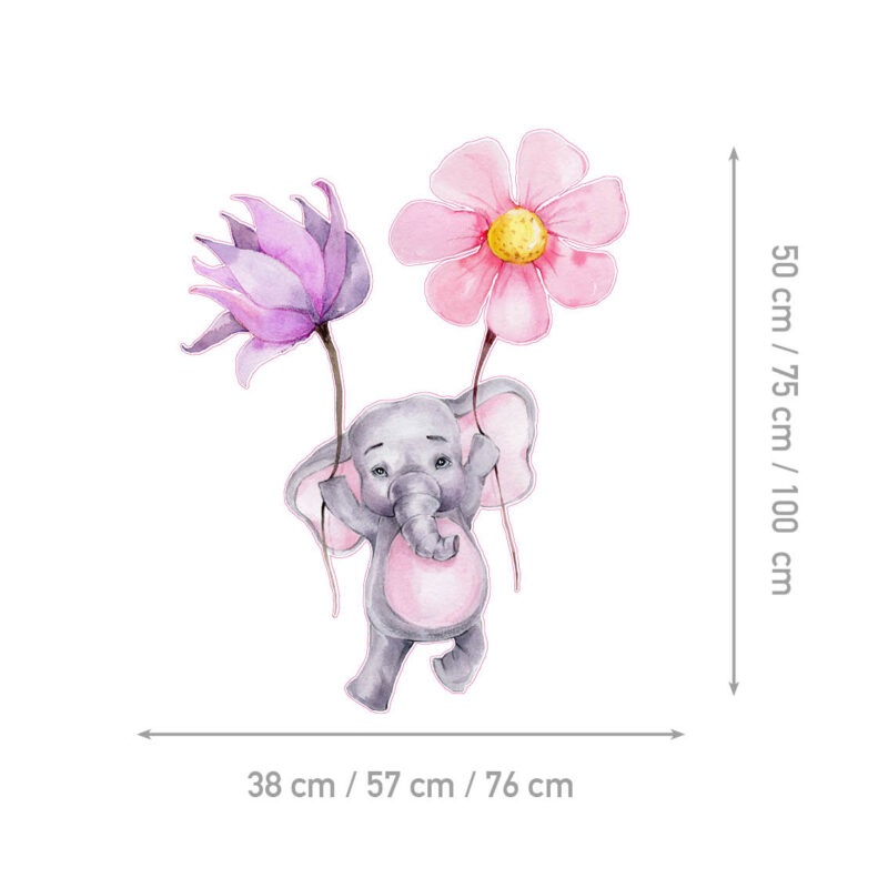 Kids Wall Stickers – Happy Elephant - Image 2