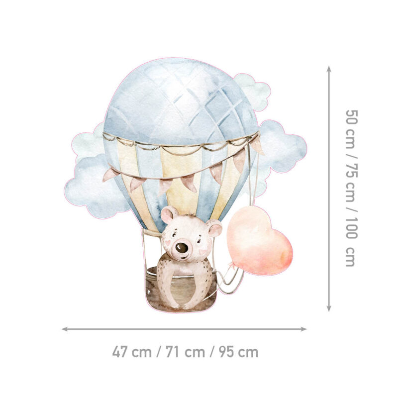 Kids Room Wall Decals – Happy Hot Balloon - Image 2