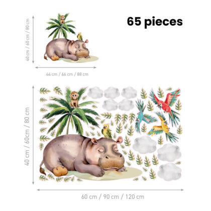 Kids Wall Stickers – Hippo’s Safari Adventure | HIA Workshop®