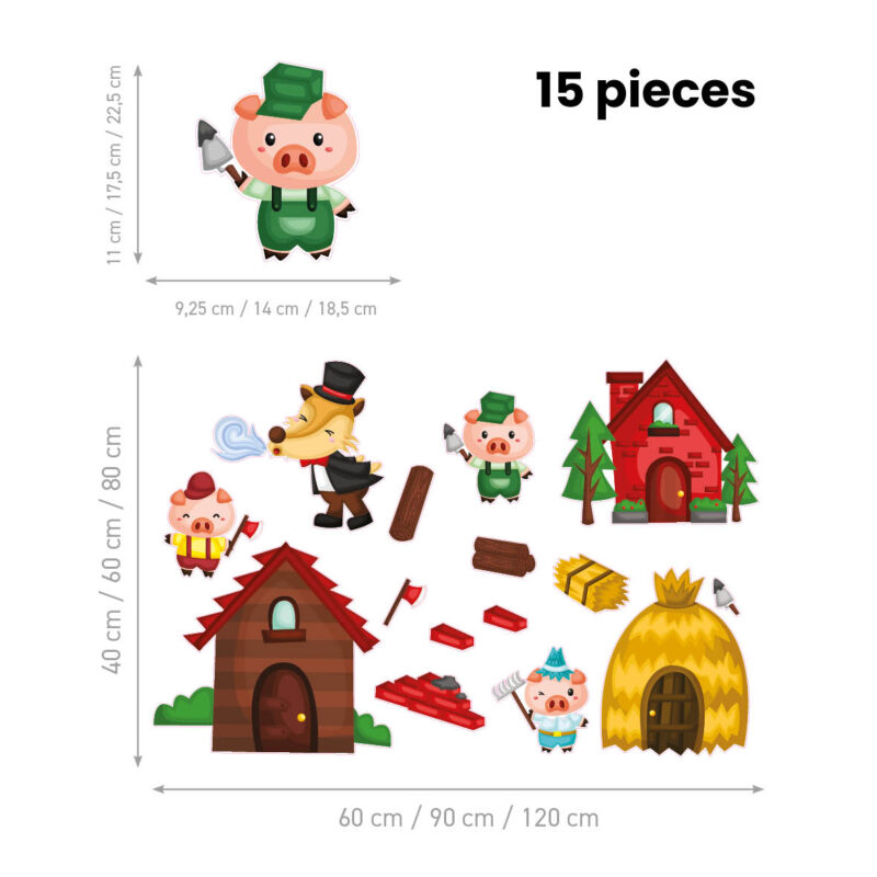 Kids Wall Stickers – Little Piglets - Image 2