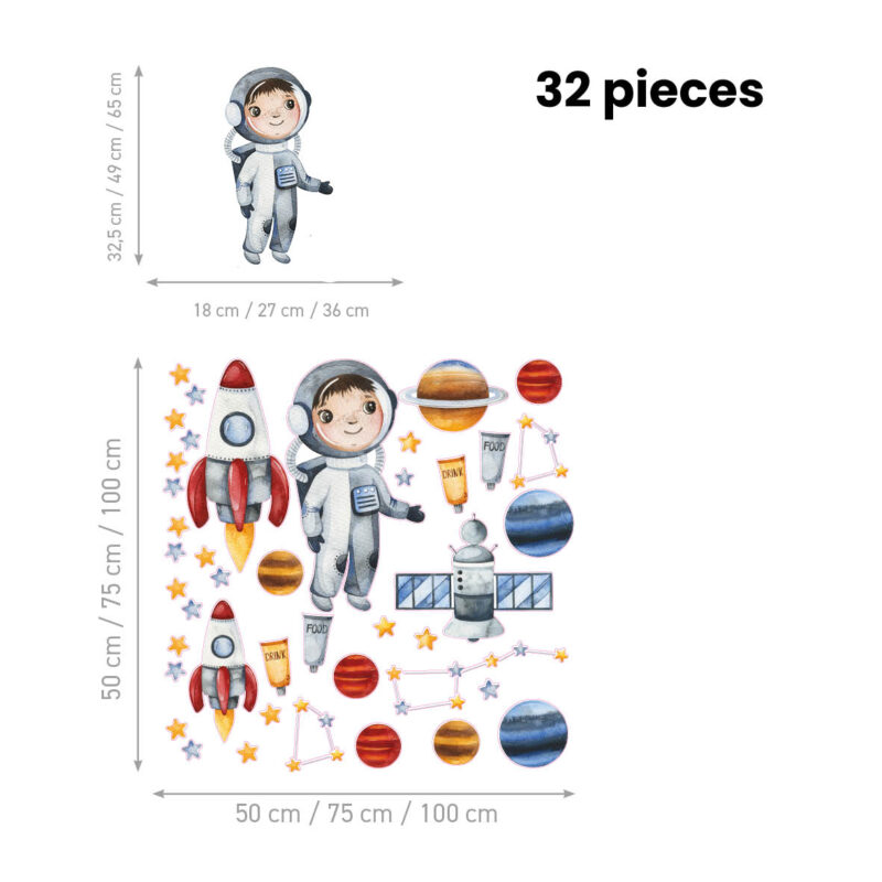 Kids Room Wall Decals – My Little Astronaut - Image 2