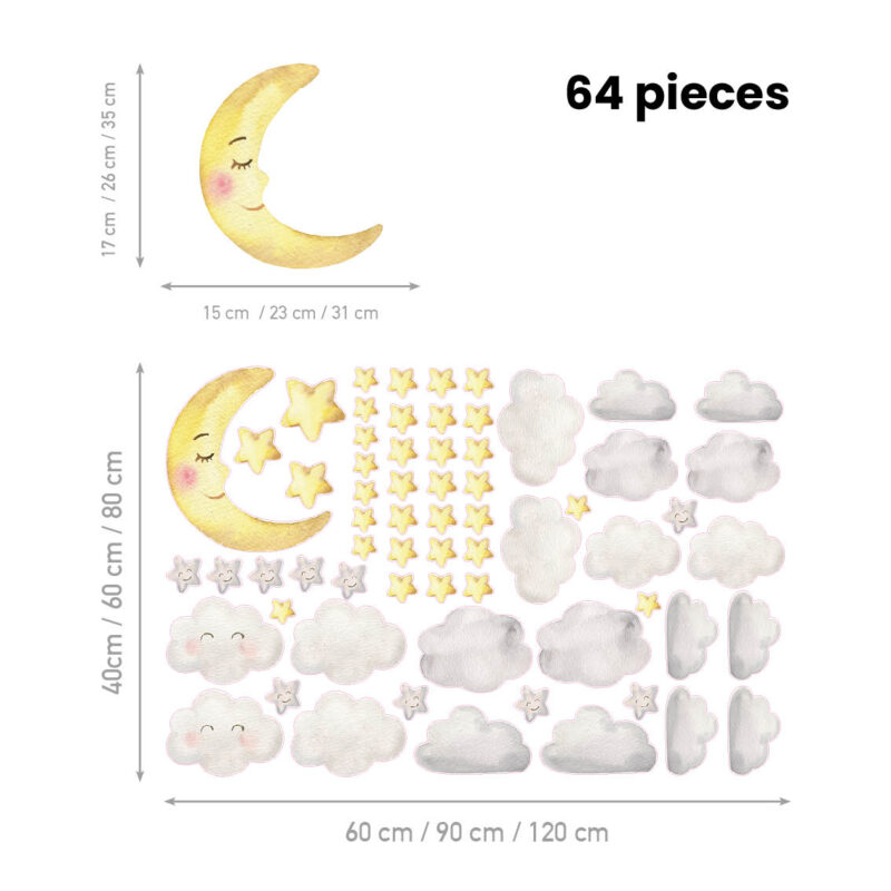 Children’s Wall Stickers – Night-Time Adventure | HIA Workshop® - Image 2