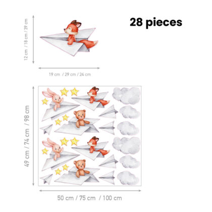 Wall Stickers for Kids Room – Origami Planes