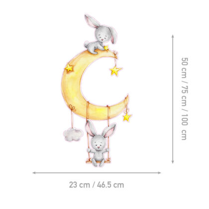 Kids Room Wall Decals – Playing on the Moon