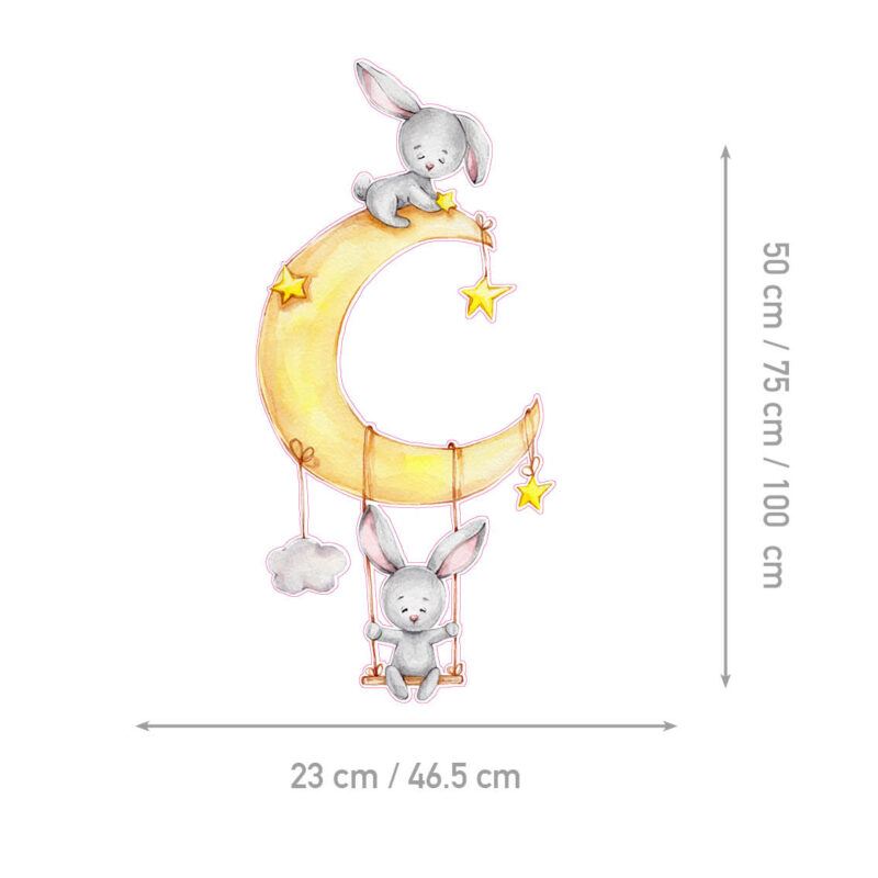 Kids Room Wall Decals – Playing on the Moon - Image 2