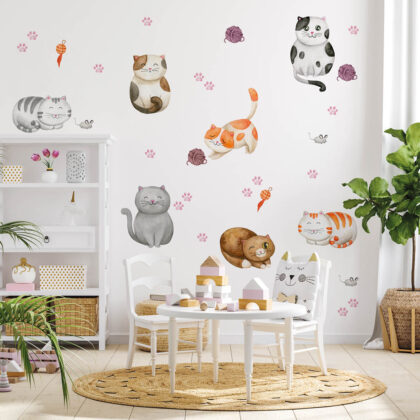 Children’s Wall Stickers – Purrfect Playtime