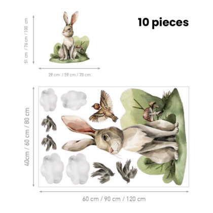 Wall Stickers for Kids Room – Rabbit’s Secret Life | HIA Workshop®