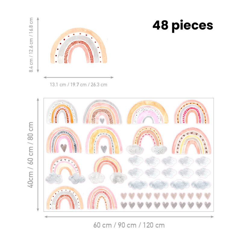 Kids Room Wall Decals – Rainbow Sky - Image 2