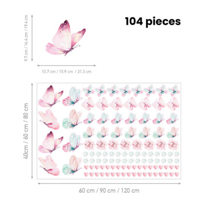 Wall Decals Home Decor – Romantic Butterflies