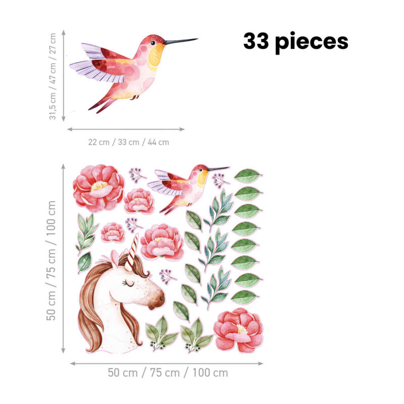 Wall Stickers for Kids Room – Romantic Unicorn - Image 2