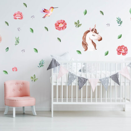 Wall Stickers for Kids Room – Romantic Unicorn