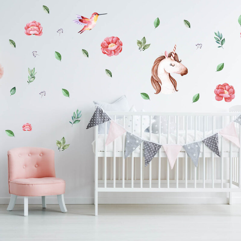 Wall Stickers for Kids Room – Romantic Unicorn