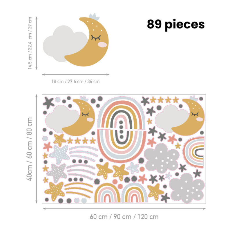 Children’s Wall Stickers – Sleepy Sky - Image 2