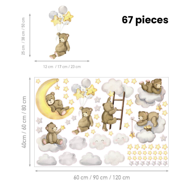 Kids Room Wall Decals – Teddy’s Adventures | HIA Workshop® - Image 2