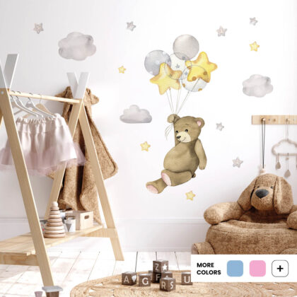 Wall Stickers for Kids Room – Teddy’s Balloon Adventure | HIA Workshop®