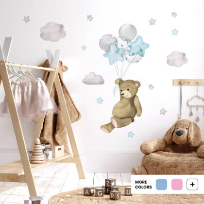 Wall Stickers for Kids Room – Teddy’s Balloon Adventure | HIA Workshop®
