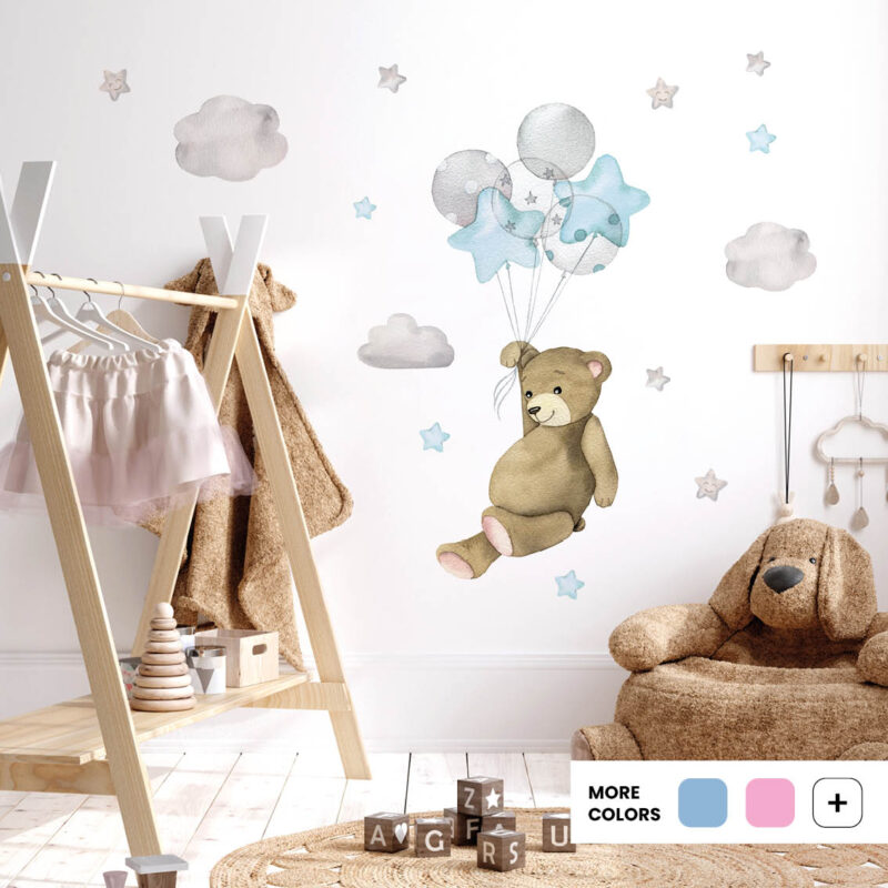 Wall Stickers for Kids Room – Teddy’s Balloon Adventure | HIA Workshop® - Image 2