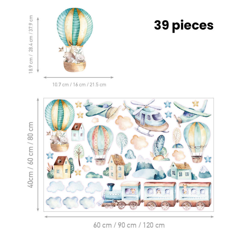 Wall Stickers for Kids Room – Traveling Light - Image 2