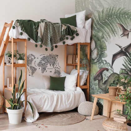 Kids Wall Stickers – Typographic World Map