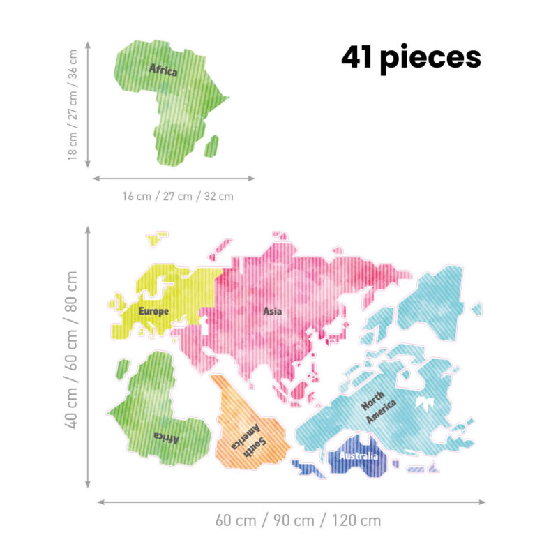 Wall Stickers UAE – Watercolor World Map - Image 2