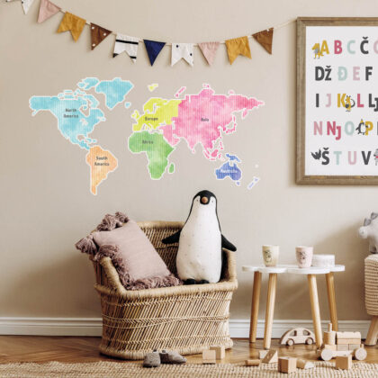 Wall Stickers UAE – Watercolor World Map