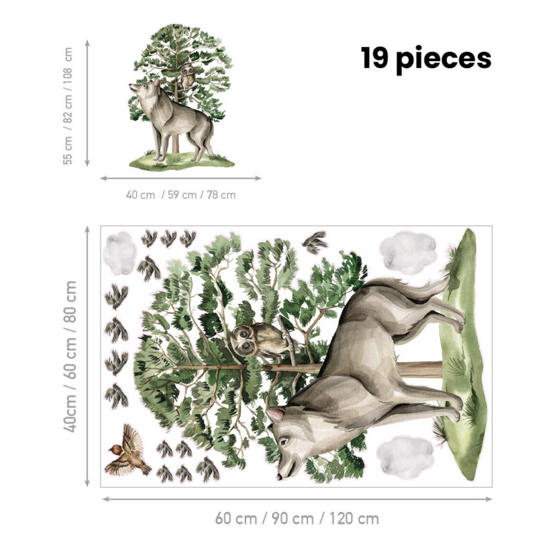 Wall Stickers for Kids Room – Wolf’s Secret Life | HIA Workshop® - Image 2