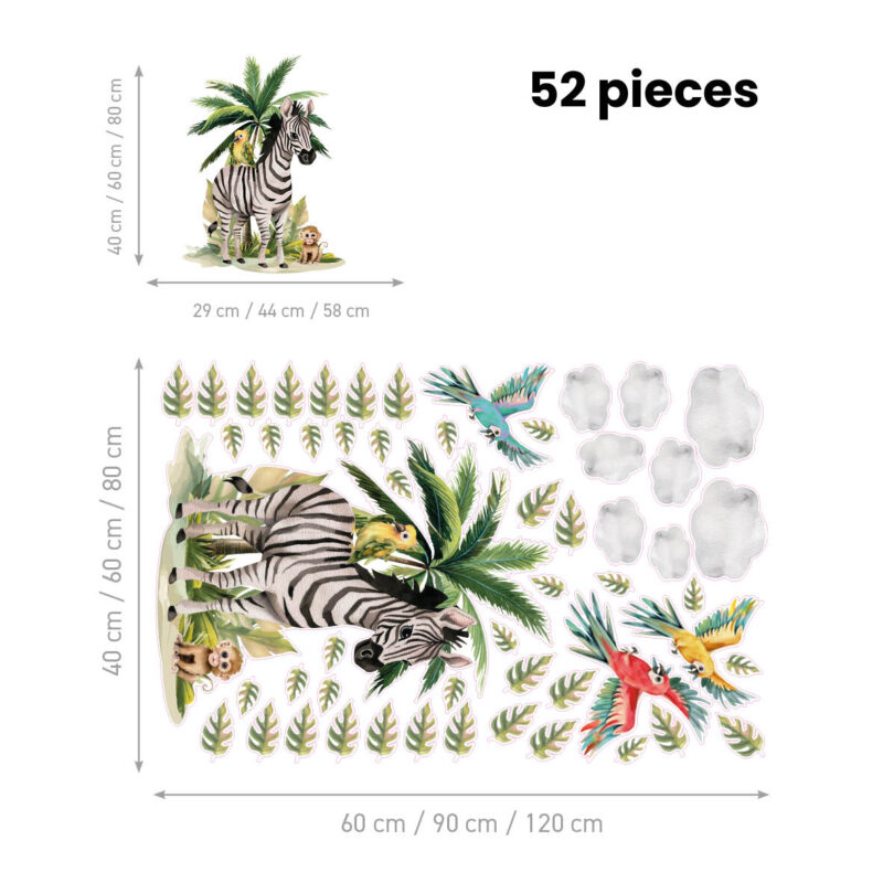 Wall Stickers UAE – Zebra’s Safari Adventure | HIA Workshop® - Image 2