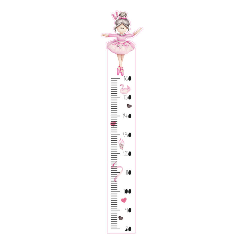Ballet Dancer wall height chart sticker by Sticky Gecko