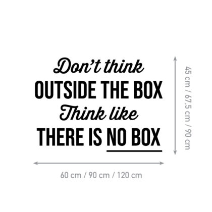 Quote Wall Sticker – There is No Box