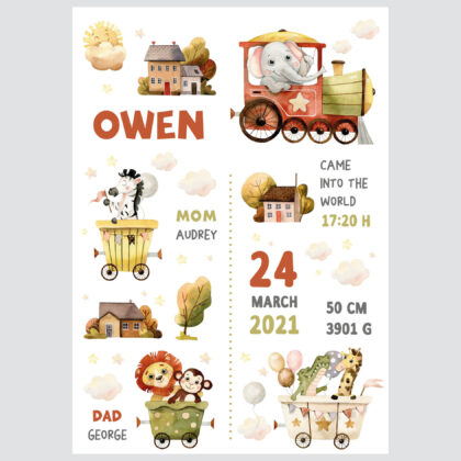 Personalised Carnival Train Poster Autumn UAE – Autumn Carnival Train | HIA Workshop®