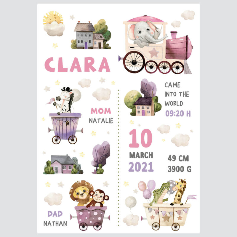 Personalised Carnival Train Poster Spring UAE – Spring Carnival Train | HIA Workshop® - Image 2