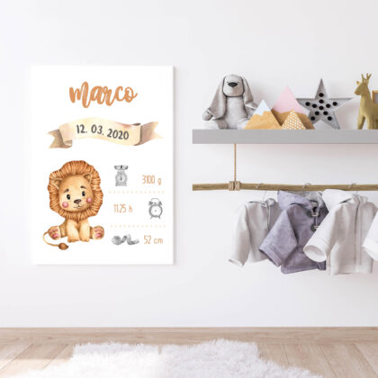 Personalised Lion Kids Poster Lion UAE – Lovable Lion