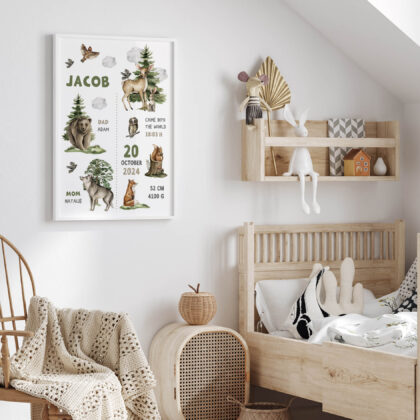 Personalised Forest Animals Poster UAE – Secret Life of the Forest | HIA Workshop®