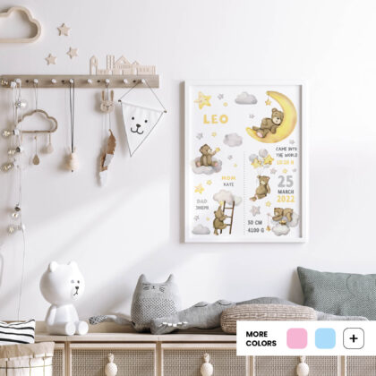 Custom Nursery Bear Poster Teddy UAE – Teddy’s Adventures | HIA Workshop®