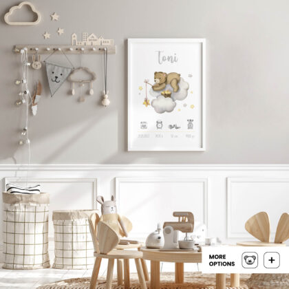 Personalised Bear Kids Poster Fishing UAE – Teddy’s Fishing Adventure | HIA Workshop®