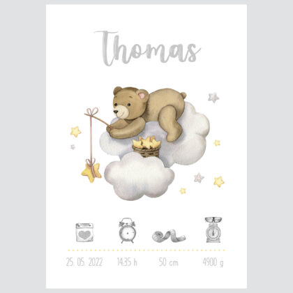 Personalised Bear Kids Poster Fishing UAE – Teddy’s Fishing Adventure | HIA Workshop®