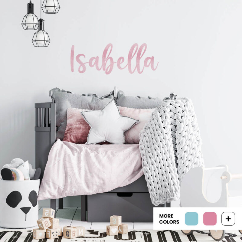 Premium Textile Name Wall Sticker Isabella Alphabet 20 cm