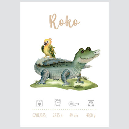 Custom Animal Kids Poster Crocodile UAE – Crocodile Safari Adventure | HIA Workshop®