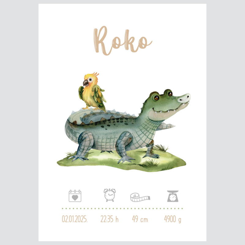 Custom Animal Kids Poster Crocodile UAE – Crocodile Safari Adventure | HIA Workshop® - Image 2