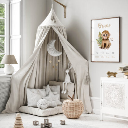 Personalised Safari Poster Monkey UAE – Monkey Safari Adventure | HIA Workshop®