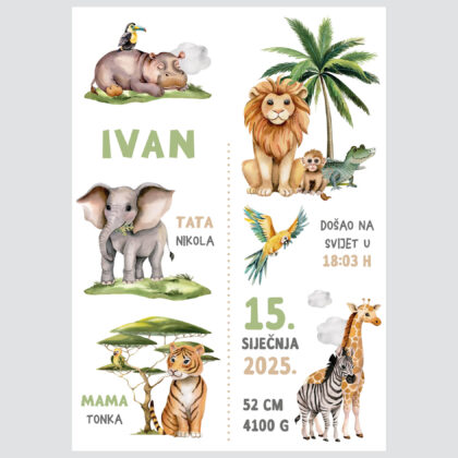 Personalised Safari Poster Adventure UAE – Safari Adventure | HIA Workshop®